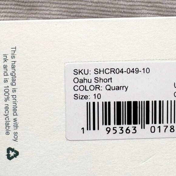 Carve Designs Oahu 4 inch Corduroy Shorts Gray Size 10 NEW - Picture 9 of 10